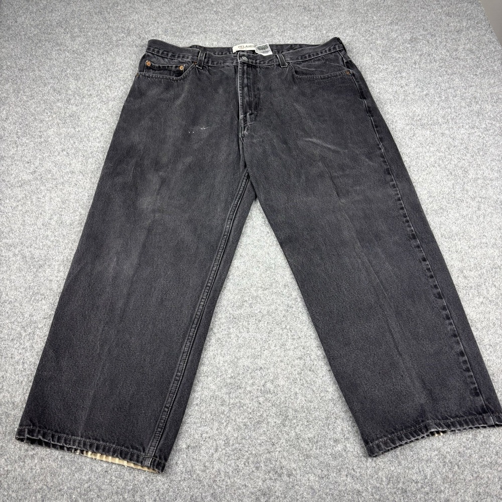 VTG Levi's 550 Jeans Mens 40x30 (Fits 38x26) Black Relaxed Fit Y2K Skater Denim